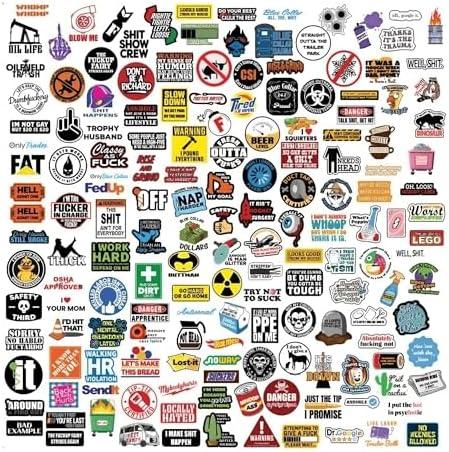 Pack of 3, 165 Pcs Hard Hat Stickers for Adults | Crood Humor | Reusable Waterproof Vinyl Stickers | Perfect for Hard Hats, Coffee Mugs, Laptops, Tools and Lunch Boxes