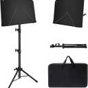 Sheet Music Stand, 1/2/3 Pack Adjustable Music Stand for Sheet Music, Music Sheet Stand Portable Folding with Carry bag Clip Holder for Guitar, Ukulele, Violin Players(Standard Version, 1 Pack)