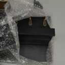 Mail Organizer for Wall Mount  Key Holder with Shelf Includes Letter Holder and Hooks for Coats, Dog Leashes  Rustic Wood with Flush Mounting Hardware (16.5 x 8.7 x 3.5) (Black)