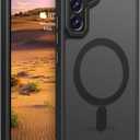 Rayboen for Samsung Galaxy S22 Plus Case Magnetic, [Compatible with Magsafe] Protective Slim Fit Skin Feel Phone Cover for Samsung S22 Plus 5G with Translucent Hard Back & Soft Edge, Matte Black