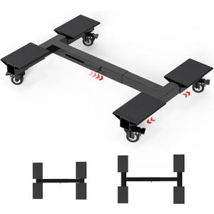 Furniture Dolly 1500LBS Capacity, Adjustable Heavy Duty Iron Moving Dolly Cart with 4 Lockable Caster Wheels, Stand Base for Washing Machine Refrigerator Dryer with Non-Slip Mat Easy Moving