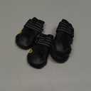 XSY&G Dog Boots,Waterproof Dog Shoes,Dog Booties with Reflective Rugged Anti-Slip Sole and Skid-Proof,Outdoor Dog Shoes  (Size 4:2.6''x2.1'')(L*W) for 31-40 lbs, Black)