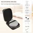 Earbud Case, Headphone Storage Case for AirPods 4/1/2/3/Pro 2, PU Leather Zipper Carrying Pouch Earbuds Bag with Keychain for Wireless Earphones, Wired Headphone & USB Cable - EJB 1 PCS Black
