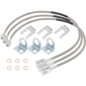 89715 Stainless Brake Lines Extended Front and Rear for TJ YJ 87-06 Cherokee XJ 84-01 4-6" Lift