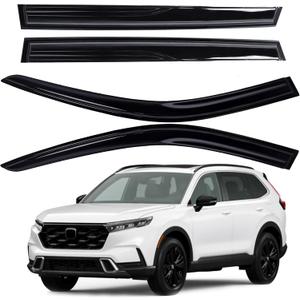 AUXKO Window Rain Guards for Honda CRV 2023 2024 2025 2026 Outside Tape-On Shatterproof Sun Smoke Guard Vent Visors Side Window Wind Deflectors Accessories for Honda CR-V 2023-2026