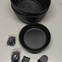 2 Pack 12 Inch Self Watering Hanging Planters for Indoor Plants, Large Black Plastic Hanging Pots with Chains for Outdoor Patio Garden Home Decor Black