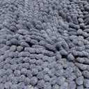 Navy Blue Bathroom Rugs Absorbent and Washable Bath Mat, Non-Slip, Thick Soft Chenille Bath Rugs for Bathroom Floor, Shower, Sink - 17" x 24"