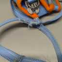 Rabbitgoo Dog Harness Small Sized and Leash Set, Step in Soft Light Puppy Vest, Breathable Mesh Pet Harness, Reflective for Safe Easy Walking, Blue & Orange S (S (Chest: 15.1 - 16.5"))