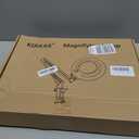 10X Magnifying Glass with Light, KIRKAS 2,200 Lumens LED Magnifying Lamp with Clamp, Stepless Dimmable Real Glass Lens Magnifier, Adjustable Arm Workbench Light for Close Work Hobby Repair - Black