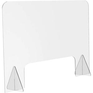Prevention Baffles Dividers Panel Table Protective Office Divider Board Clear Desk Barrier Reception Screen Universal Block Shield Clear Book Holder Notepads Vertical Sneeze Guard