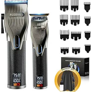 Hair Clipper for Men, Professional Electric Hair Cutting & Trimmers Set with 7500RPM Powerful Motor & LCD Display, Mens Cordless Hair Grooming Kit Barbers Haircut, Gift for Birthday Christmas