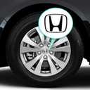 IPG Compatible with Accord Civic Element CRV CRZ JDM Center Cap Overlay Wheel Tire Decals Stickers (Logo: 2" / Center Cap:2.25") (4 Units) Personalize Your Vehicle (Solid Black)