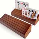 Card Holders for Playing Cards,Wooden Playing Card Holders for Adults, Perfect for Cards Organization During Family Gatherings, Holidays and Outdoor use (2 Pack)