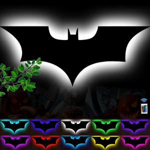Bat Lamp Neon Sign LED Bat Signal Night Light 16 Colors Adjustable Man Cave Party Home Bedroom Christmas Halloween Decoration Lights Birthday Gifts Bat Lamp Neon Sign LED Bat Signal Night Light 16 Colors Adjustable Man Cave Party Home Bedroom Christmas Halloween Decoration Lights Birthday Gifts