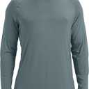 netdraw Men's Ultra-Soft Bamboo Viscose Hoodie Shirt UPF 50+ Sun Protection Long Sleeve Lightweight UV Shirt, Small, Deep Sage 