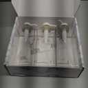 Modern Gold Design 27 oz Shampoo and Conditioner Dispensers - Plastic Refillable Pump Bottle Set for Bathroom Shower Soap Dispenser, Gift Box Included, Set of 3 (Clear & White)