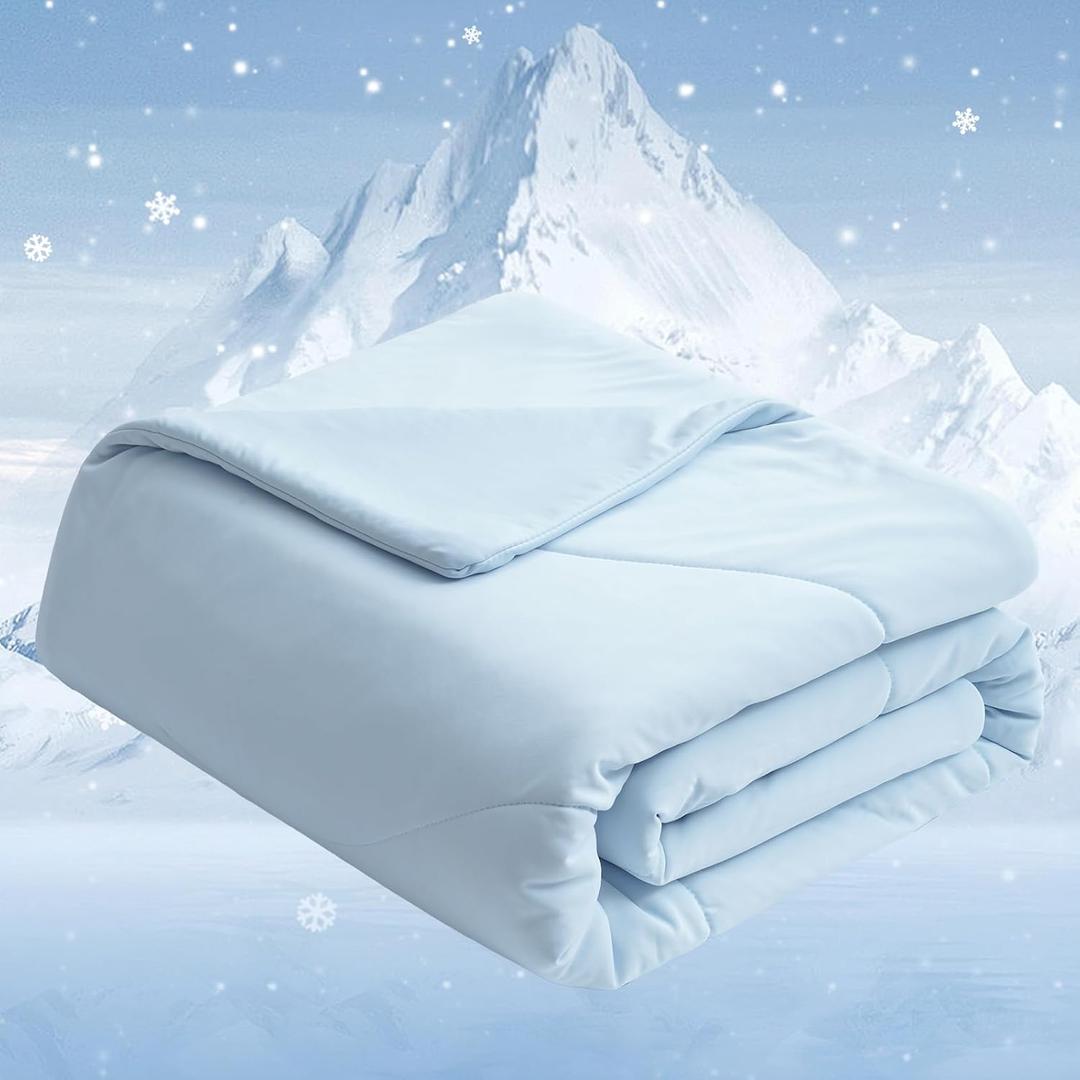 david's kids Throw Cooling Baby Blanket for Hot Sleepers, Q-Max > 0.45 Summer Kids Gift for Girls Boys with Dual-Sided Cooling Fabric, Lightweight, Breathable, Soft Quilted Blanket, 50"X60", Ice Blue david's kids Throw Cooling Baby Blanket for Hot Sleepers, Q-Max > 0.45 Summer Kids Gift for Girls Boys with Dual-Sided Cooling Fabric, Lightweight, Breathable, Soft Quilted Blanket, 50"X60", Ice Blue