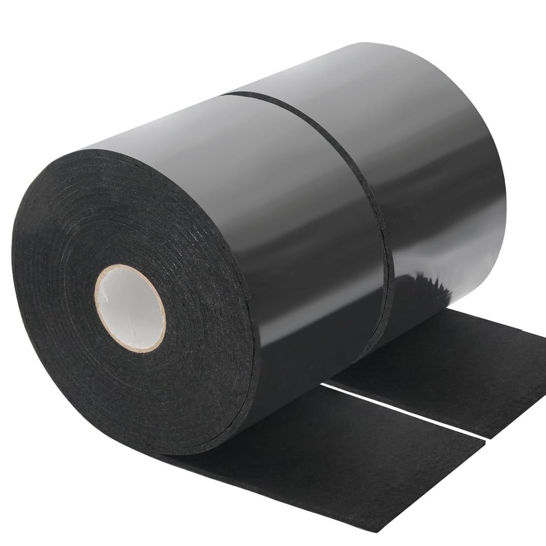 QILIMA Black 2 Rolls Felt Strips with Adhesive Backing, Heavy-Duty Felt Tape DIY for Heavy Furniture Home Improvement,0.2 x 4 Inch x 202 Inch