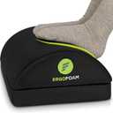 ErgoFoam Foot Rest for Under Desk at Work - Chiropractor Endorsed 2in1 Adjustable Premium Under Desk Footrest - Ergonomic Desk Foot Rest with High-Density Compression-Resistant Soft Foam (Black, Mesh)