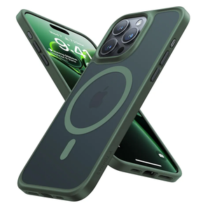 Torras Magnetic Shockproof for iPhone 15 Pro Case, Green