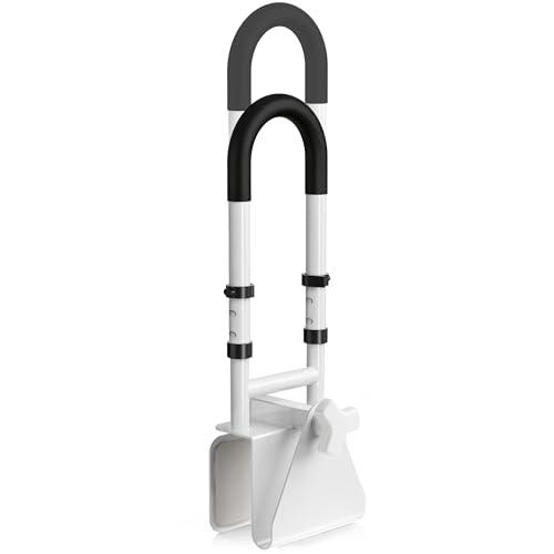 Adjustable Bathtub Safety Rail, Bathtub Handle Grab Bar with Non-Slip Grip for Seniors, Elderly, Fits 3.1 to 6.7 Inch Tub Walls, Supports 300 lbs