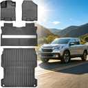 Floor Mats for Honda Ridgeline 2017 2018-2026, TPE Ridgeline Sport,RTL,Trail Sport,Black Edition, RTL-E Floor Mats, Non-Slip Waterproof Summer Winter 1st & 2nd Row & Bed Liners