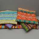 Menkxi 6 Pcs Bohemian Floor Pillows Seating 15 Inch Boho Floor Cushions Sitting Pillows Square Yoga Mandala Meditation Pouf for Living Room Balcony Office Tatami(Stylish)