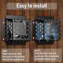 Dryer Vent Bird Guard Cover Outside, Universal 3" to 4" Outdoor Vent Protector for Bathroom, Kitchen & Dryer Exhaust, Heavy-Duty Rustproof Galvanized Steel Animal Guard for House (7"Lx7"Wx5"H, Black-1PCS)