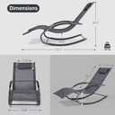 Outdoor Lounge Chair, Chaise Lounge for Patio & Lawn, Pool Lounge Chairs with Removable Pillow, Dark Grey