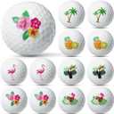 Civaner Hawaii Golf Balls Gift Set Tropical Collection Golf Accessories Novelty Funny Golfer Birthday Gifts for Men Women Coworkers Employee Golfers Lovers