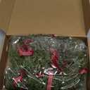 12 Pcs Christmas Pine Taper Candle Rings Wreaths with Velvet Bow Ribbon 1.38 Inch Mini Taper Candle Holder Decorations for Xmas Holiday Church Home Table Centerpiece Candlesticks (Burgundy)