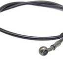 Stainless Steel Brake Hose, Braided Steel Clutch Line, Pack of 1, Flexible Brake Line for Motocross, Street Bikes (120cm/47.2", Black)