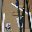 DUMOS Rolling Whiteboard Double Sided 46 x 32 Inches, Magnetic White Board Dry Erase on Wheels, Dry Erase Board with Stand for School, Office and Home, Silver Aluminium Frame, Black