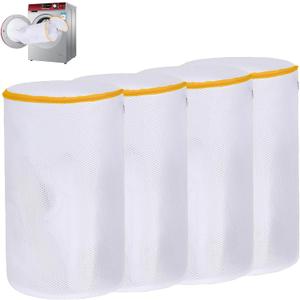 Shoe Washing Machine Bag, Laundry Shoe Bag for Washer and Dryer, White Sandwish Mesh, 2L(8x15in)