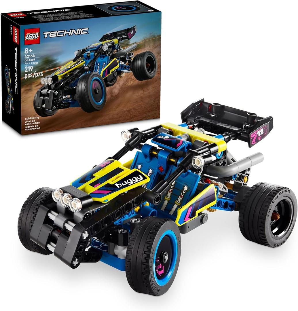 LEGO Technic Off-Road Race Buggy Buildable Car Toy, Cool Toy for 8 Year Old Boys, Girls and Kids who Love Rally Contests, Race Car Featuring Moving 4-Cylinder Engine and Working Suspension, 42164