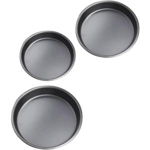 Cabilock 3pcs Pizza Baking Trays Non Stick Round Bakeware for Home Restaurant Use for Pizza Dessert Baking Scratch Resistant Kitchen Tools