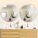 36" x 36" Frameless Round Wall Mirror Beveled Edge Bathroom Circle Mirror for Home Decor