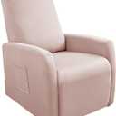 Recliner Chair Covers 4 Pieces Waterproof Small Recliner Sofa Slipcover Stretch Recliner Slipcover for Lazyboy Recliner Chair with Storage Pocket Furniture Protector for Living RoomPink