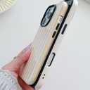 Compatible with iPhone 14 Pro Max Case,Cute Yellow Stripes Vertical Lines Pattern with Shockproof Slim Soft TPU and Hard PC Protective Cover for Women Designed for iPhone 14 Pro Max Case