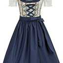 Scarlet Darkness Oktoberfest Carnival Costumes for Women German Dirndl Cosplay Dress L