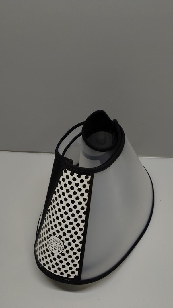 Depets Adjustable Recovery Pet Cone E-Collar for Cats Kittens Rabbits, Plastic Elizabeth Protective Collar Wound Healing Practical Neck Cover, Neck Girth 6.1 in