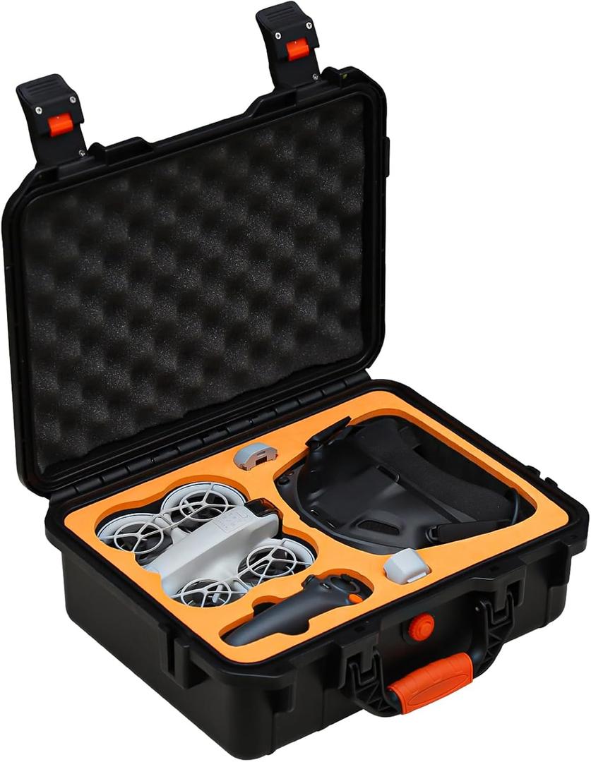 Neo Goggles N3 Hard Case, Waterproof Hard Carrying Case for DJI Neo Drone Accessories, Fits for DJI Goggles N3, RC Motion 3 Controller, Battery Charger Hub, 6 Batteries