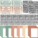 PerKoop 36 Sheets Science Fair Board Poster Boards Supplies 24 Self Adhesive Presentation Subtitles 4 Science Fair Project Titles 8 Personalized Letter Sticker for Classroom(Boho Color)