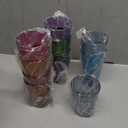 US Acrylic Optix Plastic Reusable Drinking Glasses (Set of 15) 14oz Rocks & 20oz Water Cups in Jewel Tone Colors | BPA-Free Tumblers, Made in USA | Top-Rack Dishwasher Safe