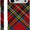 DAIZAG Case Compatible with iPhone 17 Pro Max,Durable Shock Protection Cover for Girl Women,Christmas Tartan Plaid