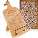 Bamboo Cookbook Stand Suit, Cookbook Holder with Acrylic Splashed Guard, Cook Book Stand for Kitchen Counter, Cooking Gift for Wife Mom Grandma on Mother's Day Birthdays