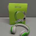 LilGadgets Connect+ Style On-Ear Kids Headphones w/Microphone - SharePort Technology, SoftTouch Padding, Detachable Cable, Noise Reduction, Durable & Adjustable, Green Kids Headphone with Microphone