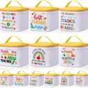 12 Pcs Teacher Appreciation Gifts Bulk Back to School Teacher Lunch Bags Thank You Gifts Insulated Cooler Lunch Boxes Totes Bulk Reusable for Women First Day of School Party Gift Men Women
