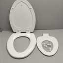 Mayfair NextStep2 Toilet Seat with Toddler Potty Training Seat Built-In, Slow Close, Easy Clean, Magnetic Removable Kids Seat, Made in USA, ELONGATED, White (Elongated (1-Pack))