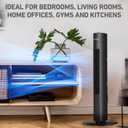 Holmes 31" Manual Tower Fan 3 Speeds 70 Oscillation Adjustable 2-Hour Timer Compact Design for Bedroom Dorm Kitchen or Office Black